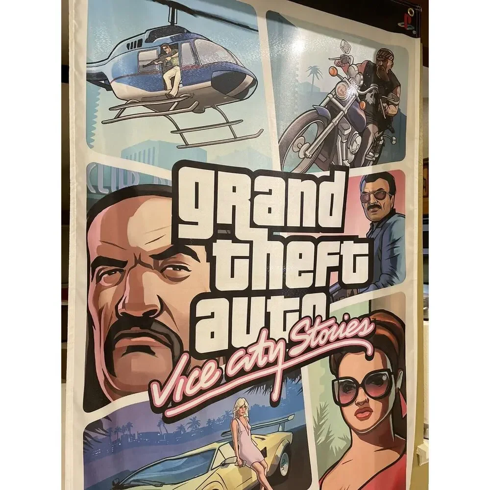 Grand Theft Auto: Vice City Stories 5' Flag Banner Sony PSP PlayStation Portable